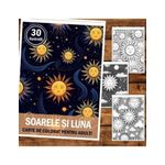 Carti si Birotica - Carti - Carti pentru copii - Carti de colorat - Carte de colorat pentru relaxare si antistres, 50 de ilustratii, Soarele si luna, 106 pagini, A5 - Infinity.ro