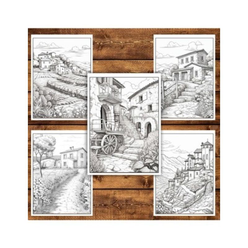 Carti si Birotica - Carti - Carti pentru copii - Carti de colorat - Carte de colorat pentru relaxare si antistres, 50 de ilustratii, Toscana, 106 pagini, A5 - Infinity.ro