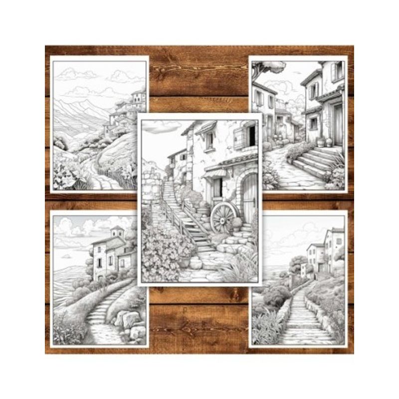 Carti si Birotica - Carti - Carti pentru copii - Carti de colorat - Carte de colorat pentru relaxare si antistres, 50 de ilustratii, Toscana, 106 pagini, A5 - Infinity.ro