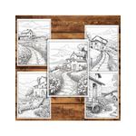Carti si Birotica - Carti - Carti pentru copii - Carti de colorat - Carte de colorat pentru relaxare si antistres, 50 de ilustratii, Toscana, 106 pagini, A5 - Infinity.ro