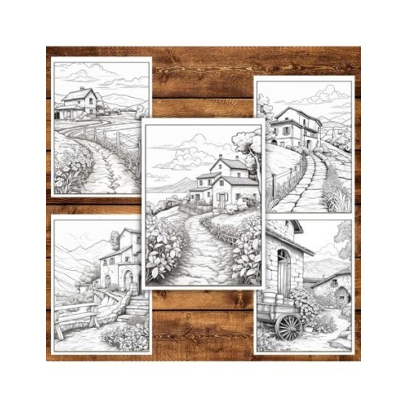 Carti si Birotica - Carti - Carti pentru copii - Carti de colorat - Carte de colorat pentru relaxare si antistres, 50 de ilustratii, Toscana, 106 pagini, A5 - Infinity.ro