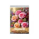 Carti si Birotica - Carti - Carti pentru copii - Carti de colorat - Carte de colorat pentru relaxare si antistres, 50 de ilustratii, Trandafiri, 106 pagini, A5 - Infinity.ro