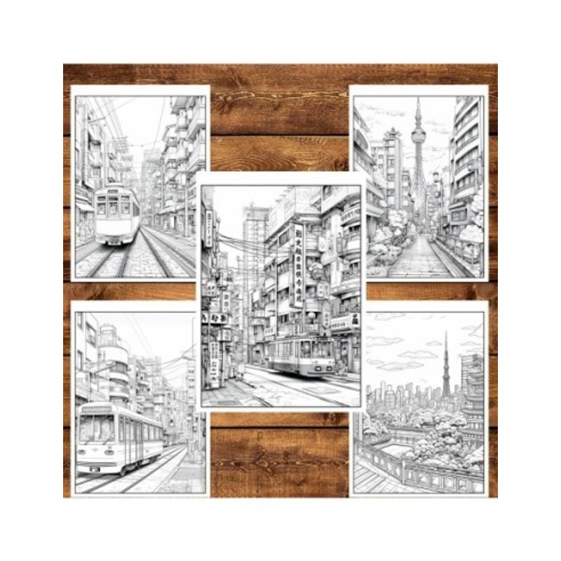 Carti si Birotica - Carti - Carti pentru copii - Carti de colorat - Carte de colorat pentru relaxare si antistres, 50 de ilustratii, Tokyo, 106 pagini, A5 - Infinity.ro