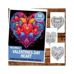 Carti si Birotica - Carti - Carti pentru copii - Carti de colorat - Carte de colorat pentru relaxare si antistres, 50 de ilustratii, Valentines Day Heart - Volumul I, 106 pagini, A5 - Infinity.ro