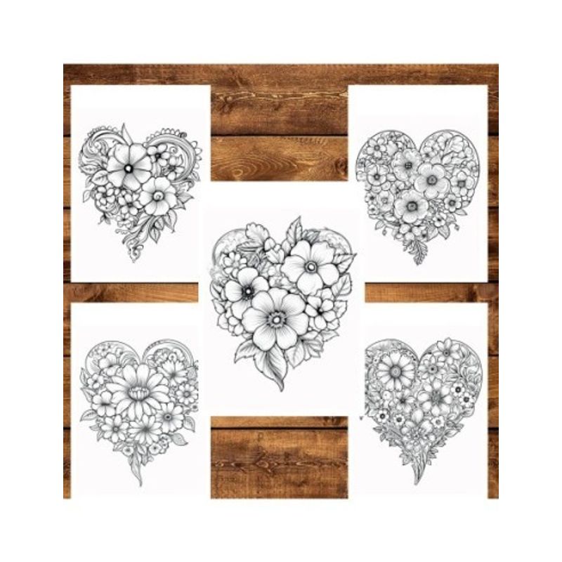 Carti si Birotica - Carti - Carti pentru copii - Carti de colorat - Carte de colorat pentru relaxare si antistres, 50 de ilustratii, Valentines Day Heart - Volumul II, 106 pagini, A5 - Infinity.ro