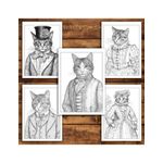 Carti si Birotica - Carti - Carti pentru copii - Carti de colorat - Carte de colorat pentru relaxare si antistres, 50 de ilustratii, Victorian Cats, 106 pagini, A5 - Infinity.ro