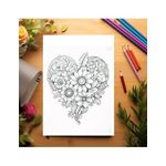 Carti si Birotica - Carti - Carti pentru copii - Carti de colorat - Carte de colorat pentru relaxare si antistres, 50 de ilustratii, Valentines Day Heart - Volumul II, 106 pagini, A5 - Infinity.ro