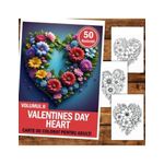 Carti si Birotica - Carti - Carti pentru copii - Carti de colorat - Carte de colorat pentru relaxare si antistres, 50 de ilustratii, Valentines Day Heart - Volumul II, 106 pagini, A5 - Infinity.ro