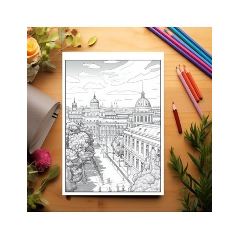 Carti si Birotica - Carti - Carti pentru copii - Carti de colorat - Carte de colorat pentru relaxare si antistres, 50 de ilustratii, Vienna, 106 pagini, A5 - Infinity.ro