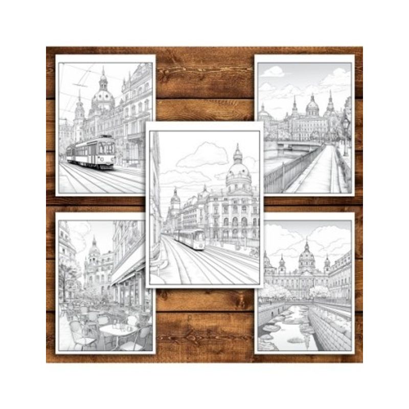 Carti si Birotica - Carti - Carti pentru copii - Carti de colorat - Carte de colorat pentru relaxare si antistres, 50 de ilustratii, Vienna, 106 pagini, A5 - Infinity.ro