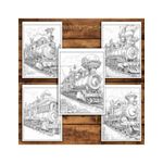 Carti si Birotica - Carti - Carti pentru copii - Carti de colorat - Carte de colorat pentru relaxare si antistres, 50 de ilustratii, Trenuri Steampunk, 106 pagini, A5 - Infinity.ro