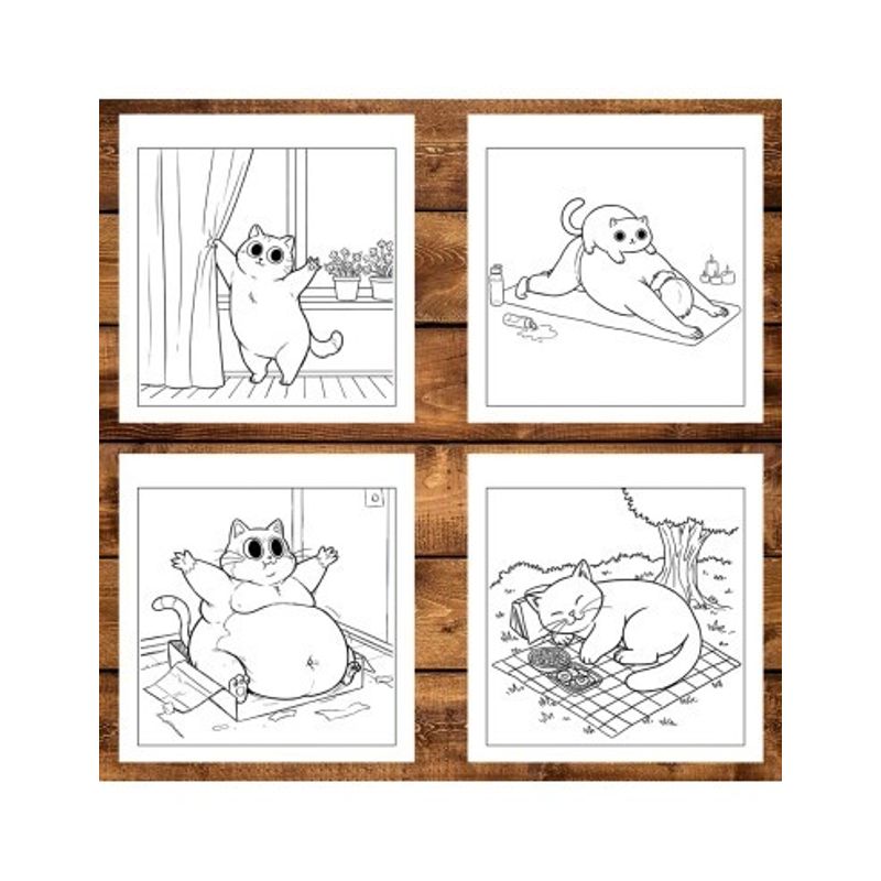 Carti si Birotica - Carti - Carti pentru copii - Carti de colorat - Carte de colorat, 30 de ilustratii Chunky Cats, 106 pagini, A5 - Infinity.ro