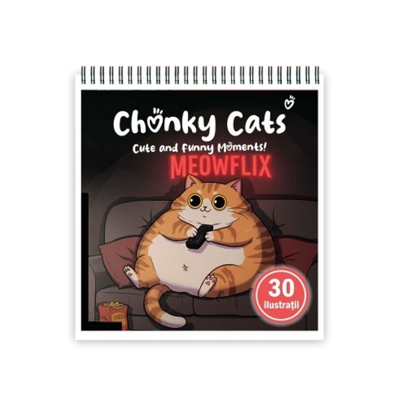 Carti si Birotica - Carti - Carti pentru copii - Carti de colorat - Carte de colorat, 30 de ilustratii Chunky Cats, 106 pagini, A5 - Infinity.ro