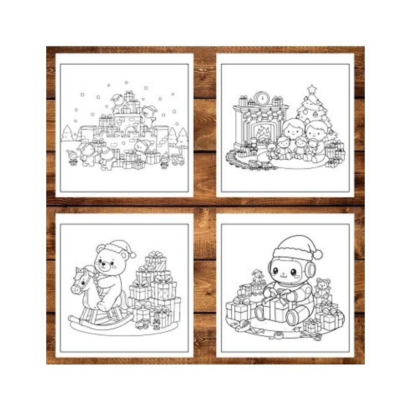 Carti si Birotica - Carti - Carti pentru copii - Carti de colorat - Carte de colorat, 30 de ilustratii Christmas Toyland, 66 pagini, A5 - Infinity.ro