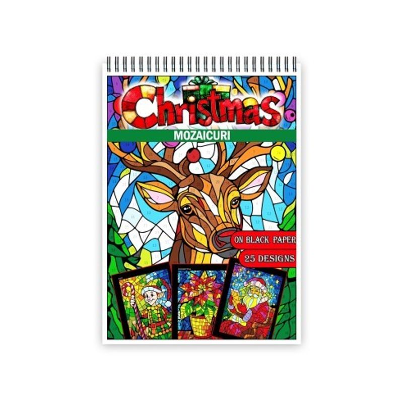 Carti si Birotica - Carti - Carti pentru copii - Carti de colorat - Carte de colorat, 25 de ilustratii Color by number - Mozaicuri cu Animale, 56 pagini, A4 - Infinity.ro