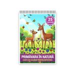 Carti si Birotica - Carti - Carti pentru copii - Carti de colorat - Carte de colorat, 25 de ilustratii Primavara in natura, 56 pagini, A5 - Infinity.ro