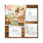 Carti si Birotica - Carti - Carti pentru copii - Carti de colorat - Carte de colorat, 30 de ilustratii Cozy Boy, 66 pagini, A5 - Infinity.ro