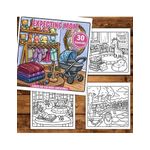 Carti si Birotica - Carti - Carti pentru copii - Carti de colorat - Carte de colorat, 30 de ilustratii Expecting Mom, 66 pagini, A5 - Infinity.ro
