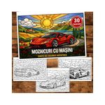 Carti si Birotica - Carti - Carti pentru copii - Carti de colorat - Carte de colorat, 30 de ilustratii Mozaicuri cu Masini, 66 pagini, A5 - Infinity.ro