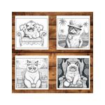 Carti si Birotica - Carti - Carti pentru copii - Carti de colorat - Carte de colorat, 30 de ilustratii, Grumpy Cats, 66 pagini, A5 - Infinity.ro