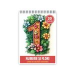 Carti si Birotica - Carti - Carti pentru copii - Carti de colorat - Carte de colorat, 30 de ilustratii Numere si Flori, 66 pagini, A5 - Infinity.ro