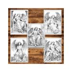 Carti si Birotica - Carti - Carti pentru copii - Carti de colorat - Carte de colorat, 35 de ilustratii, Ingeri, 70 pagini, A5 - Infinity.ro