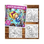 Carti si Birotica - Carti - Carti pentru copii - Carti de colorat - Carte de colorat, 35 de ilustratii Alice in Tara Minunilor, 76 pagini, A5 - Infinity.ro