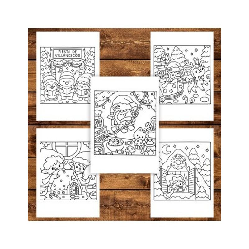 Carti si Birotica - Carti - Carti pentru copii - Carti de colorat - Carte de colorat, 39 de ilustratii Spiridusii lui Mos Craciun, 74 pagini, A5 - Infinity.ro