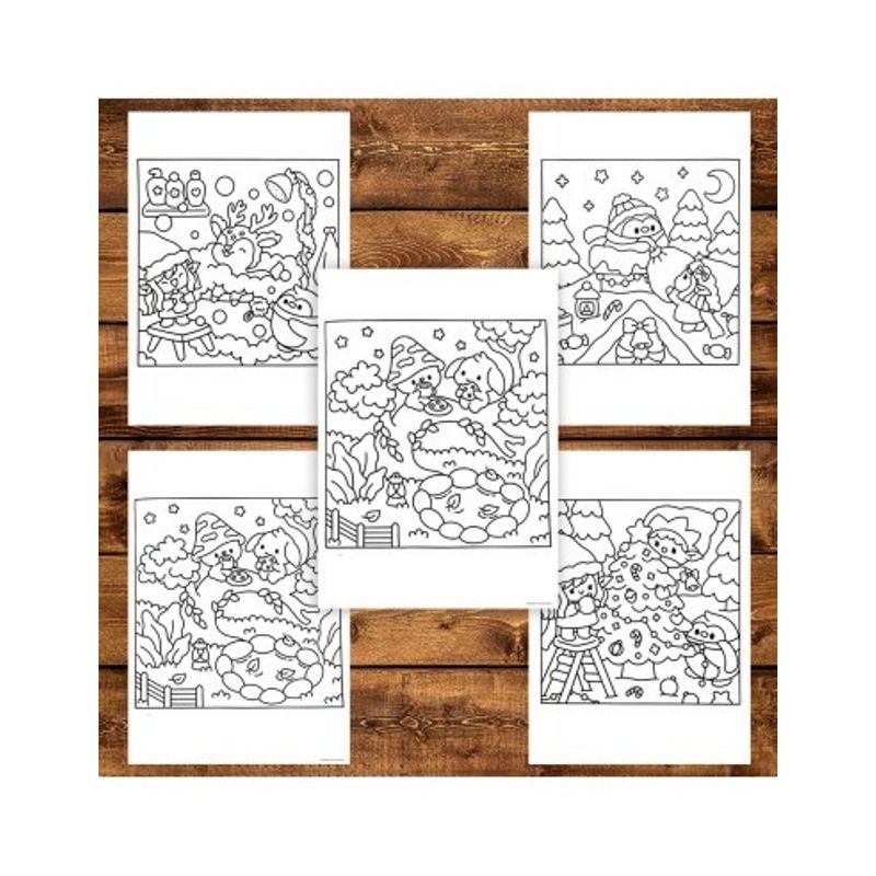 Carti si Birotica - Carti - Carti pentru copii - Carti de colorat - Carte de colorat, 39 de ilustratii Spiridusii lui Mos Craciun, 74 pagini, A5 - Infinity.ro