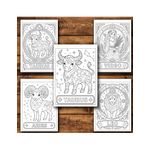 Carti si Birotica - Carti - Carti pentru copii - Carti de colorat - Carte de colorat, 36 de ilustratii Zodiac copii 2, 78 pagini, A5 - Infinity.ro