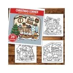 Carti si Birotica - Carti - Carti pentru copii - Carti de colorat - Carte de colorat, 39 de ilustratii Christmas Corner, 84 pagini, A5 - Infinity.ro