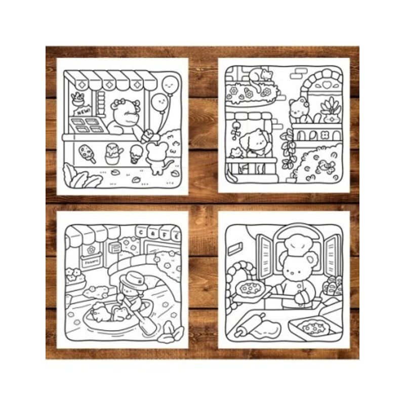 Carti si Birotica - Carti - Carti pentru copii - Carti de colorat - Carte de colorat, 40 de ilustratii Calm Days, 86 pagini, A5 - Infinity.ro