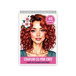 Carti si Birotica - Carti - Carti pentru copii - Carti de colorat - Carte de colorat, 40 de ilustratii Coafuri cu par cret, 86 pagini, A5 - Infinity.ro