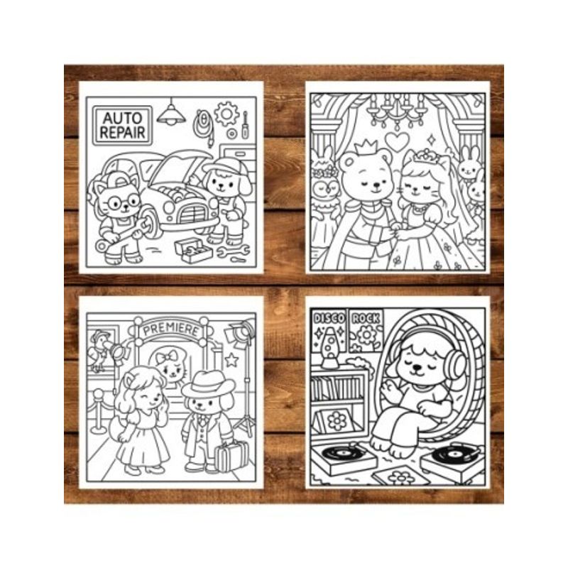 Carti si Birotica - Carti - Carti pentru copii - Carti de colorat - Carte de colorat, 40 de ilustratii Cozy Eras, 86 pagini, A5 - Infinity.ro