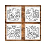 Carti si Birotica - Carti - Carti pentru copii - Carti de colorat - Carte de colorat, 40 de ilustratii Cozy Christmas Corner, 86 pagini, A5 - Infinity.ro