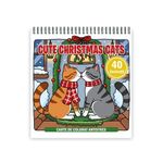 Carti si Birotica - Carti - Carti pentru copii - Carti de colorat - Carte de colorat, 40 de ilustratii Cute Christmas Cats, 86 pagini, A5 - Infinity.ro