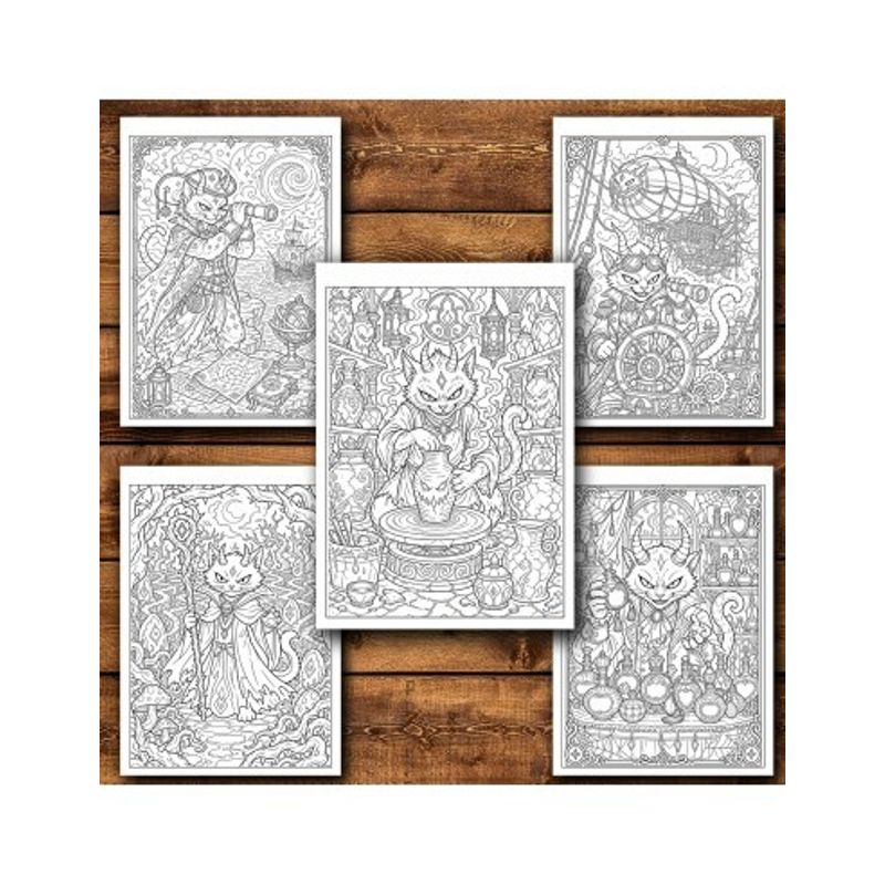 Carti si Birotica - Carti - Carti pentru copii - Carti de colorat - Carte de colorat, 40 de ilustratii Demonic Kitties - Volumul I, 86 pagini, A5 - Infinity.ro