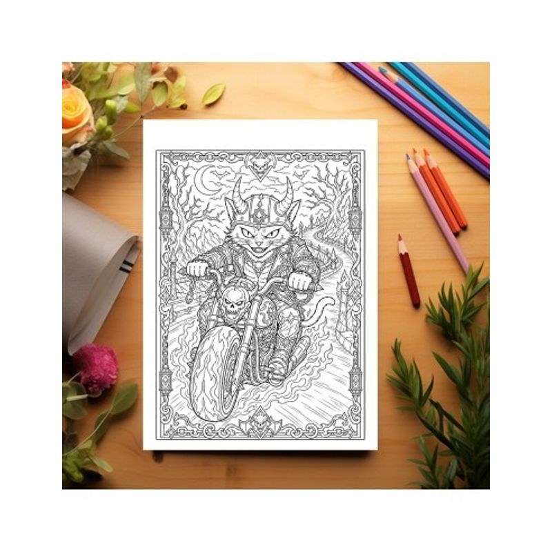 Carti si Birotica - Carti - Carti pentru copii - Carti de colorat - Carte de colorat, 40 de ilustratii Demonic Kitties - Volumul I, 86 pagini, A5 - Infinity.ro