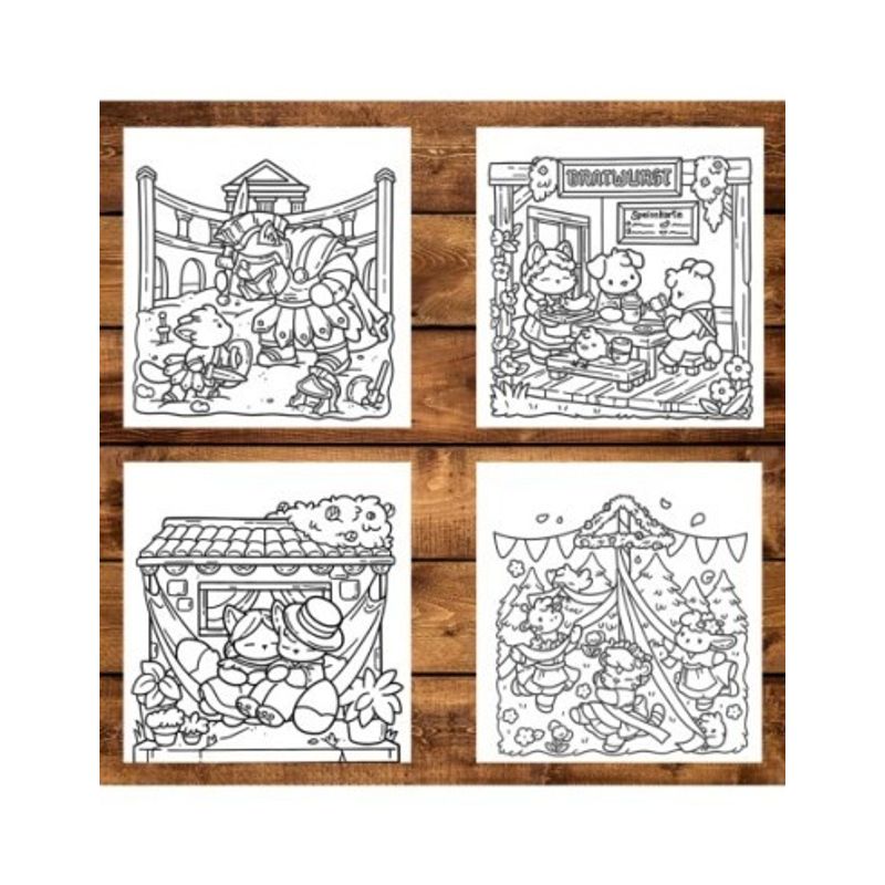 Carti si Birotica - Carti - Carti pentru copii - Carti de colorat - Carte de colorat, 40 de ilustratii Cozy Europe, 86 pagini, A5 - Infinity.ro