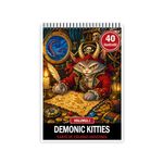 Carti si Birotica - Carti - Carti pentru copii - Carti de colorat - Carte de colorat, 40 de ilustratii Demonic Kitties - Volumul I, 86 pagini, A5 - Infinity.ro