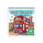 Carti si Birotica - Carti - Carti pentru copii - Carti de colorat - Carte de colorat, 40 de ilustratii Cozy Europe, 86 pagini, A5 - Infinity.ro