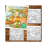 Carti si Birotica - Carti - Carti pentru copii - Carti de colorat - Carte de colorat, 40 de ilustratii Cozy Fantasy, 86 pagini, A5 - Infinity.ro