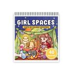 Carti si Birotica - Carti - Carti pentru copii - Carti de colorat - Carte de colorat, 40 de ilustratii Girl Spaces, 86 pagini, A5 - Infinity.ro