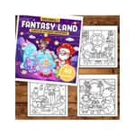 Carti si Birotica - Carti - Carti pentru copii - Carti de colorat - Carte de colorat, 40 de ilustratii Fantasy Land - Volumul I, 86 pagini, A5 - Infinity.ro