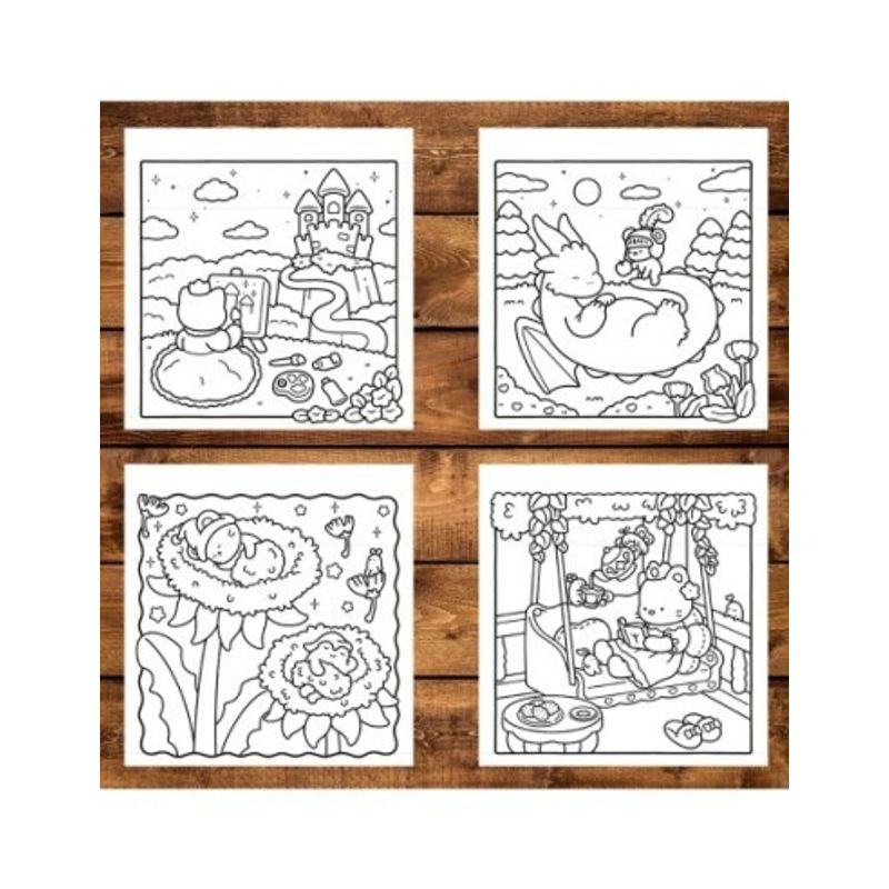 Carti si Birotica - Carti - Carti pentru copii - Carti de colorat - Carte de colorat, 40 de ilustratii Fantasy Land - Volumul I, 86 pagini, A5 - Infinity.ro