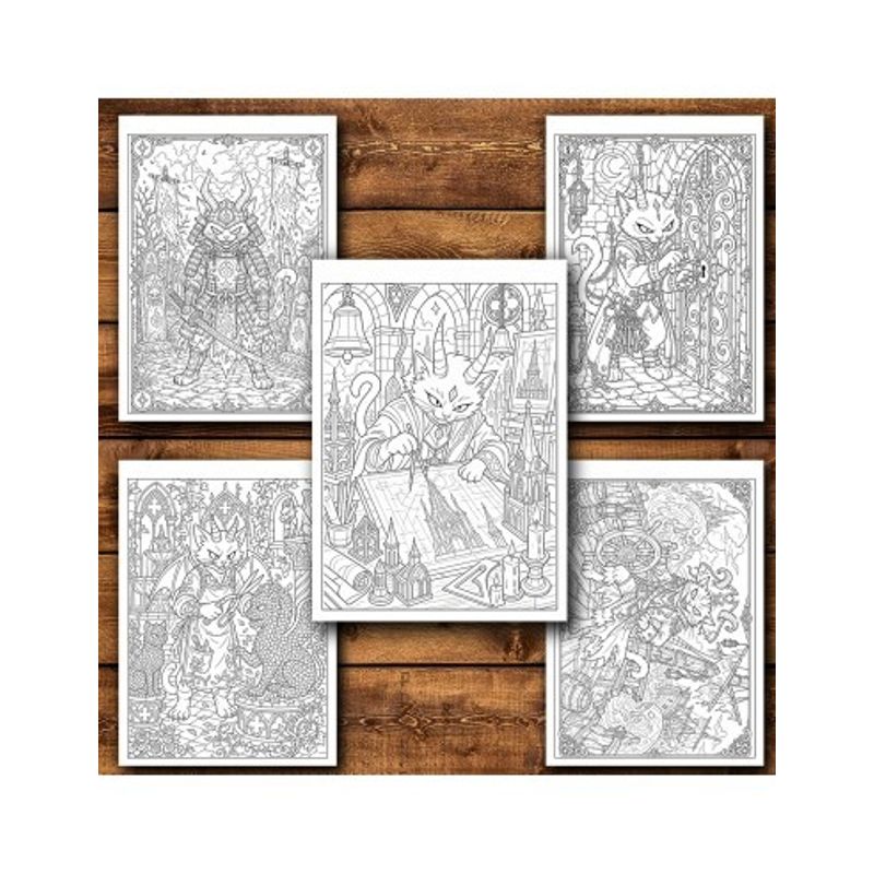 Carti si Birotica - Carti - Carti pentru copii - Carti de colorat - Carte de colorat, 40 de ilustratii Demonic Kitties - Volumul II, 86 pagini, A5 - Infinity.ro