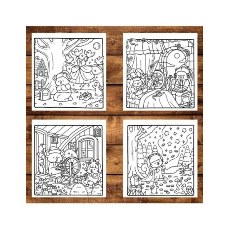 Carti si Birotica - Carti - Carti pentru copii - Carti de colorat - Carte de colorat, 40 de ilustratii In Lumea Basmelor, 86 pagini, A5 - Infinity.ro