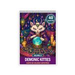 Carti si Birotica - Carti - Carti pentru copii - Carti de colorat - Carte de colorat, 40 de ilustratii Demonic Kitties - Volumul II, 86 pagini, A5 - Infinity.ro