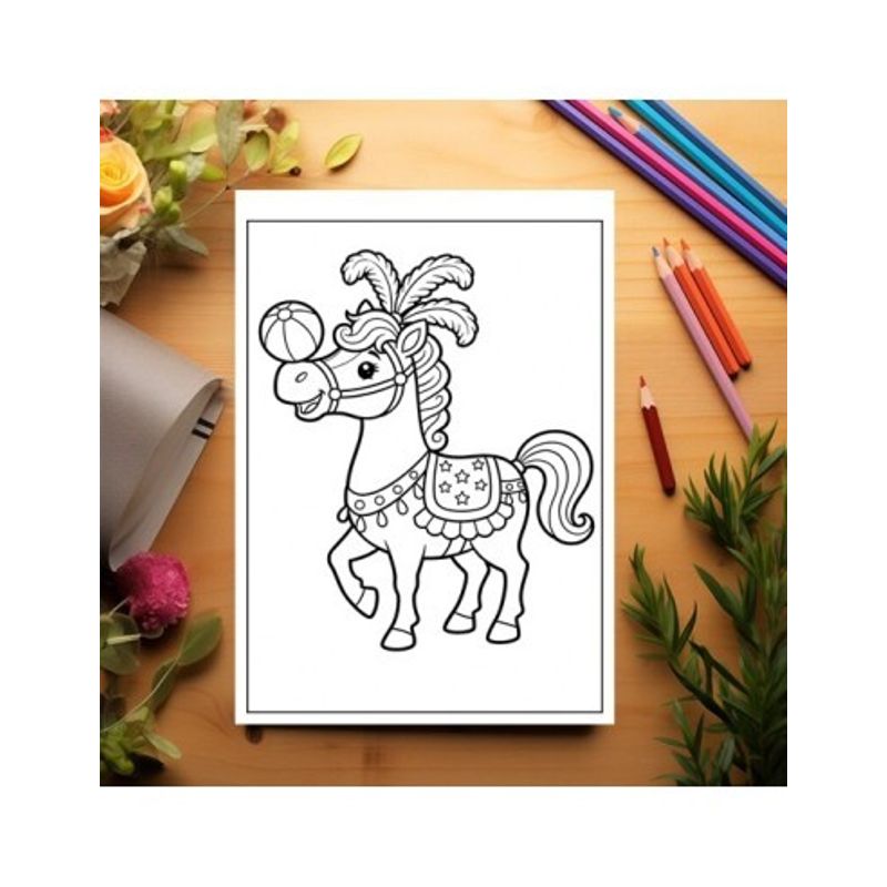 Carti si Birotica - Carti - Carti pentru copii - Carti de colorat - Carte de colorat, 40 de ilustratii Distractie la circ, 86 pagini, A5 - Infinity.ro