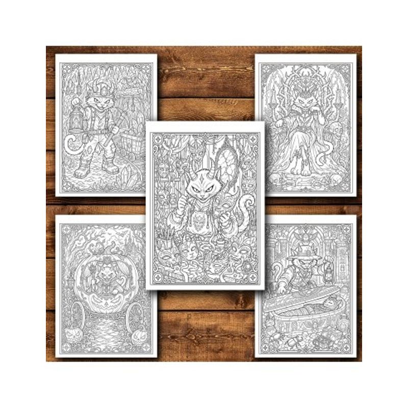 Carti si Birotica - Carti - Carti pentru copii - Carti de colorat - Carte de colorat, 40 de ilustratii Demonic Kitties - Volumul III, 86 pagini, A5 - Infinity.ro